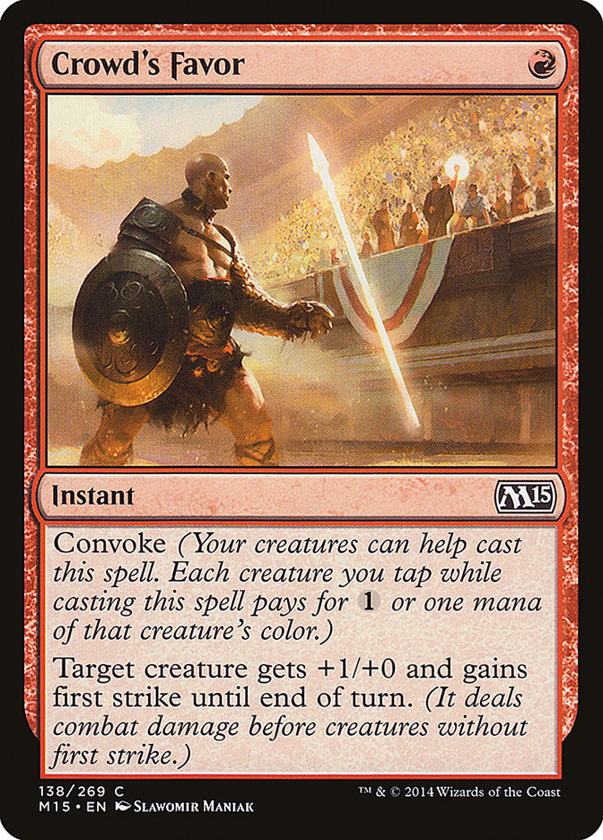 Crowd's Favor [Magic 2015] MTG Single Magic: The Gathering | Red Claw Gaming