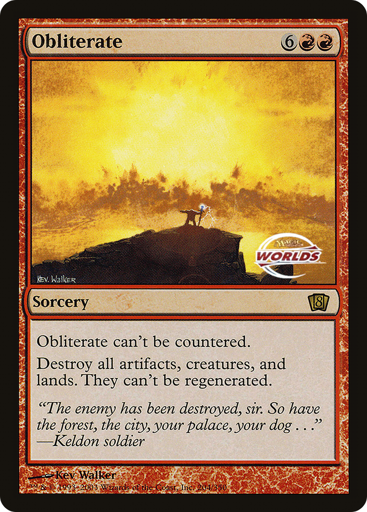 Obliterate (World Championship 2003) [Oversize Cards] MTG Single Magic: The Gathering | Red Claw Gaming