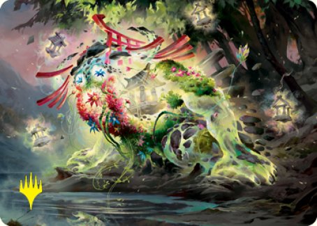 Go-Shintai of Life's Origin Art Card (Gold-Stamped Signature) [Kamigawa: Neon Dynasty Art Series] MTG Single Magic: The Gathering | Red Claw Gaming
