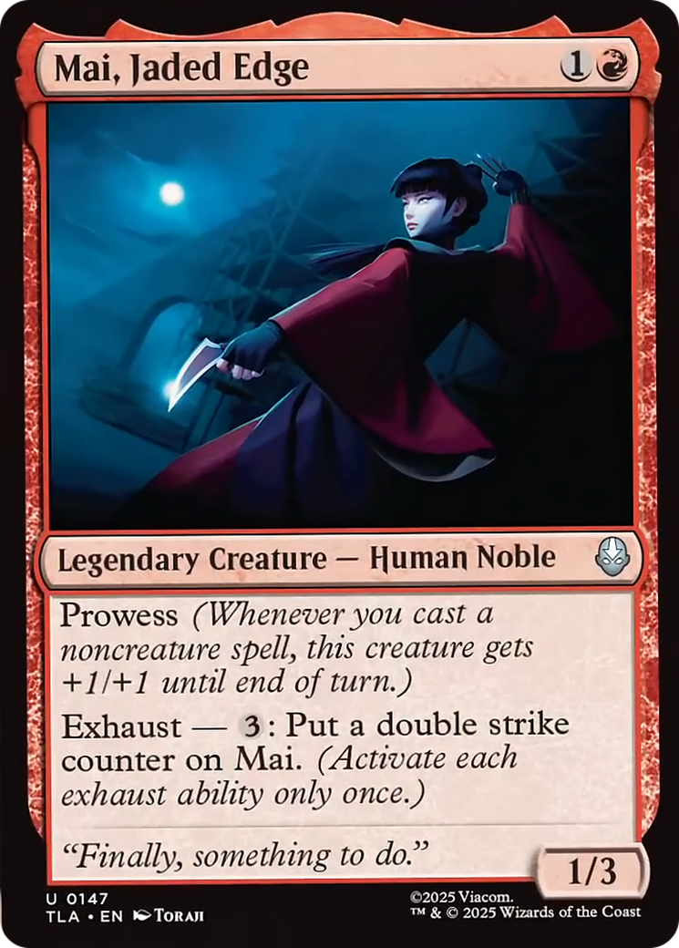 Mai, Jaded Edge [Avatar: The Last Airbender] MTG Single Magic: The Gathering | Red Claw Gaming