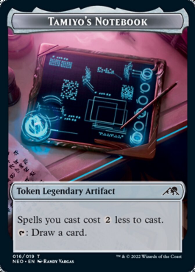 Samurai // Tamiyo's Notebook Double-Sided Token [Kamigawa: Neon Dynasty Tokens] MTG Single Magic: The Gathering | Red Claw Gaming