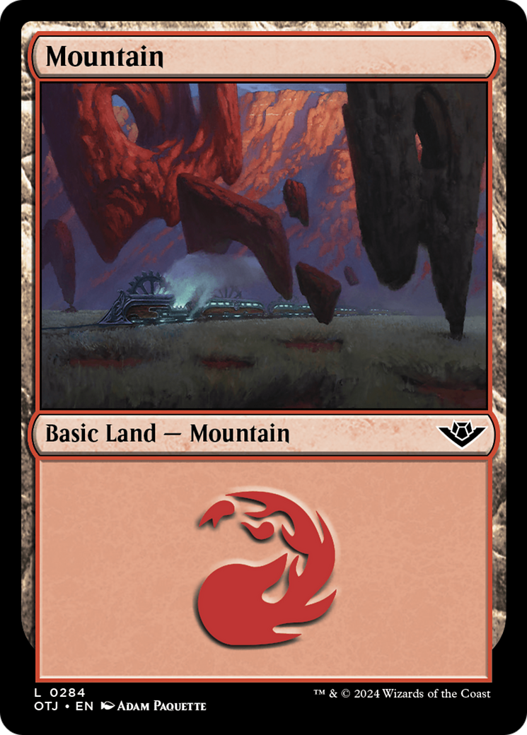 Mountain (0284) [Outlaws of Thunder Junction] MTG Single Magic: The Gathering | Red Claw Gaming