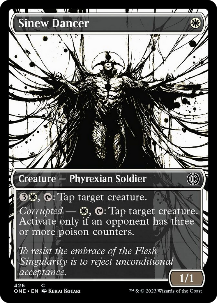 Sinew Dancer (Showcase Ichor Step-and-Compleat Foil) [Phyrexia: All Will Be One] MTG Single Magic: The Gathering | Red Claw Gaming
