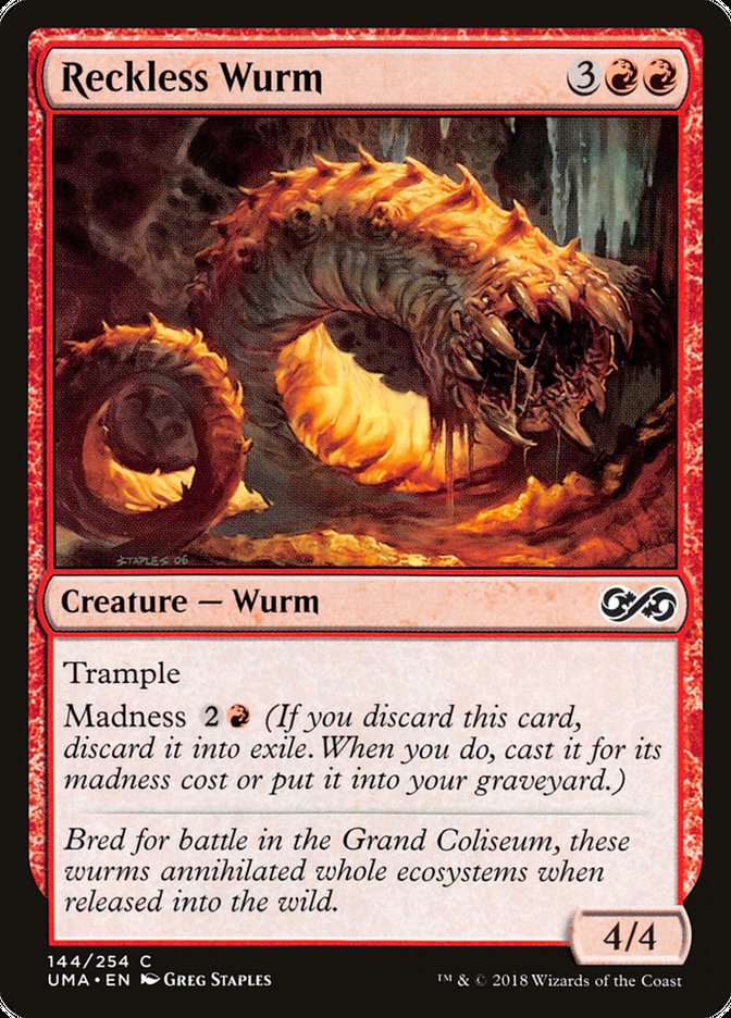 Reckless Wurm [Ultimate Masters] MTG Single Magic: The Gathering | Red Claw Gaming