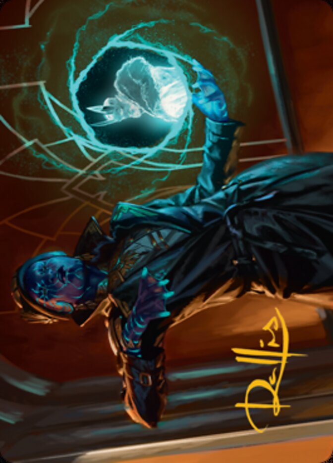 Kamiz, Obscura Oculus Art Card (Gold-Stamped Signature) [Streets of New Capenna Art Series] MTG Single Magic: The Gathering | Red Claw Gaming