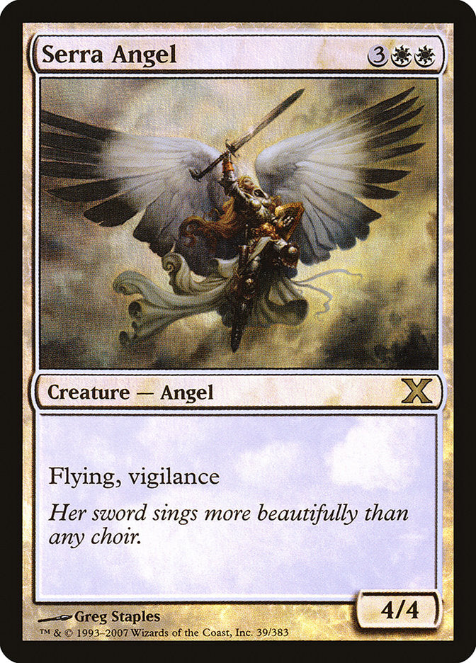 Serra Angel (Premium Foil) [Tenth Edition] MTG Single Magic: The Gathering | Red Claw Gaming