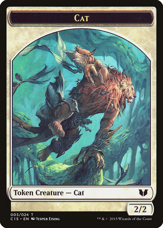 Spirit (023) // Cat Double-Sided Token [Commander 2015 Tokens] MTG Single Magic: The Gathering | Red Claw Gaming