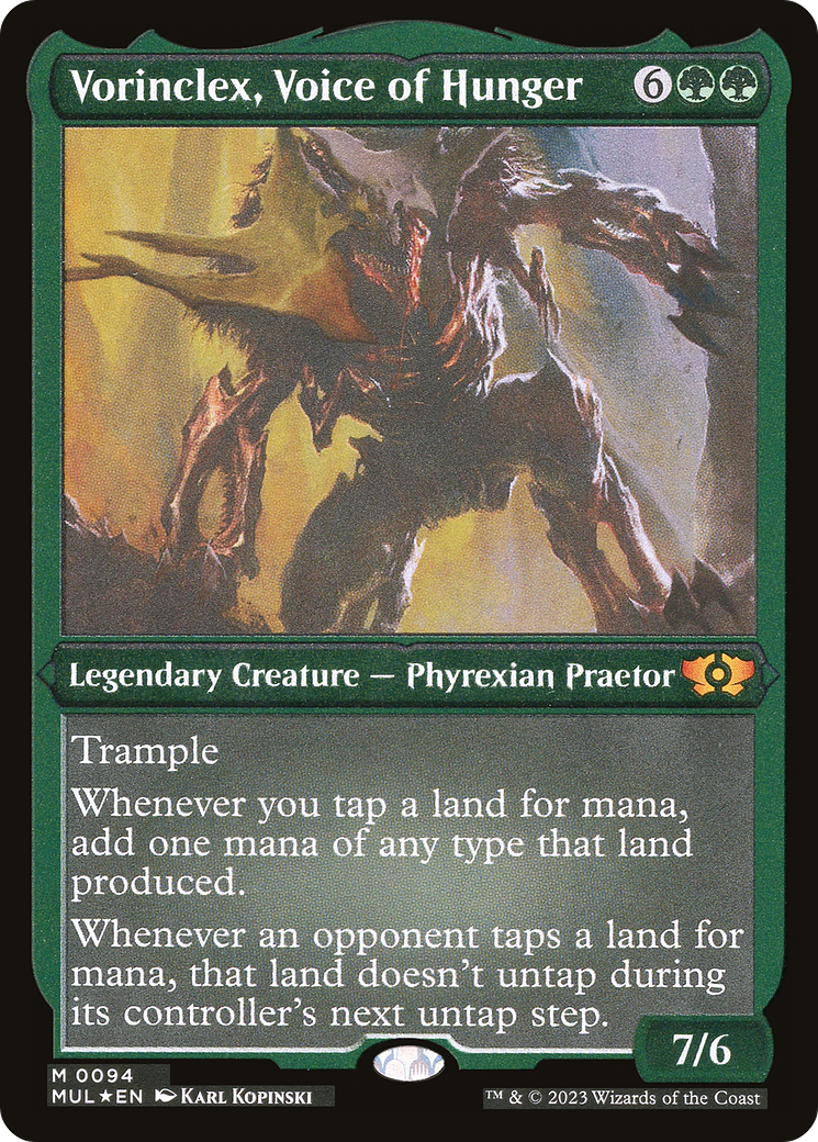 Vorinclex, Voice of Hunger (Foil Etched) [Multiverse Legends] MTG Single Magic: The Gathering | Red Claw Gaming