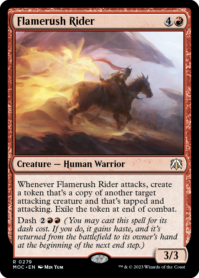Flamerush Rider [March of the Machine Commander] MTG Single Magic: The Gathering | Red Claw Gaming