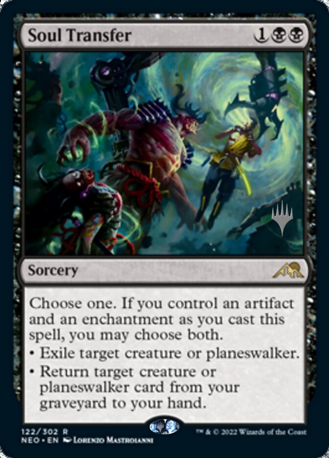 Soul Transfer (Promo Pack) [Kamigawa: Neon Dynasty Promos] MTG Single Magic: The Gathering | Red Claw Gaming