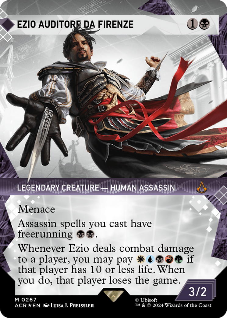Ezio Auditore da Firenze (Showcase) (Textured Foil) [Assassin's Creed] MTG Single Magic: The Gathering | Red Claw Gaming