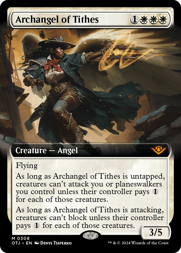Archangel of Tithes (Extended Art) [Outlaws of Thunder Junction] MTG Single Magic: The Gathering    | Red Claw Gaming