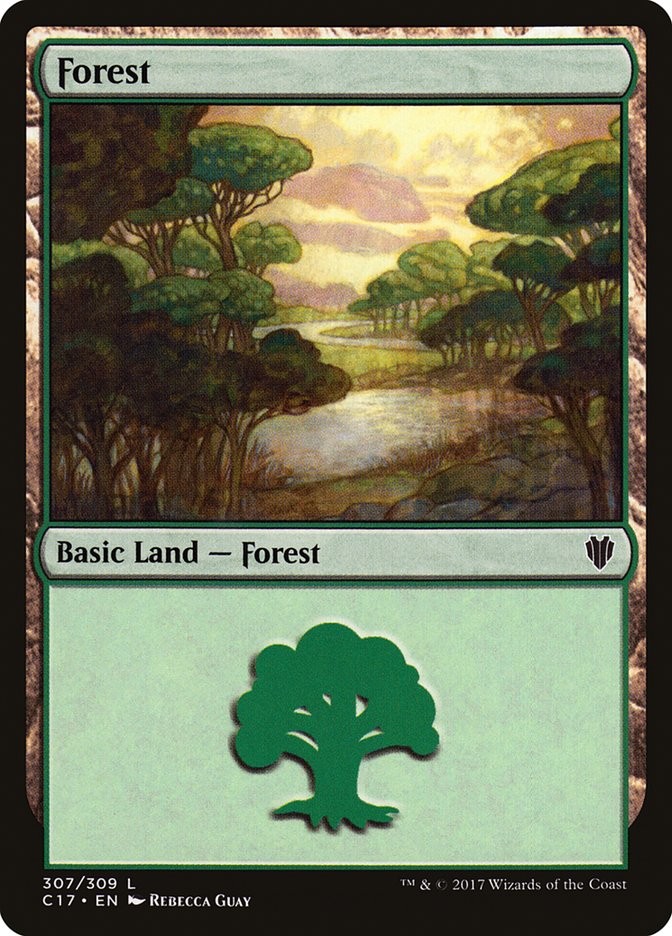 Forest (307) [Commander 2017] MTG Single Magic: The Gathering | Red Claw Gaming