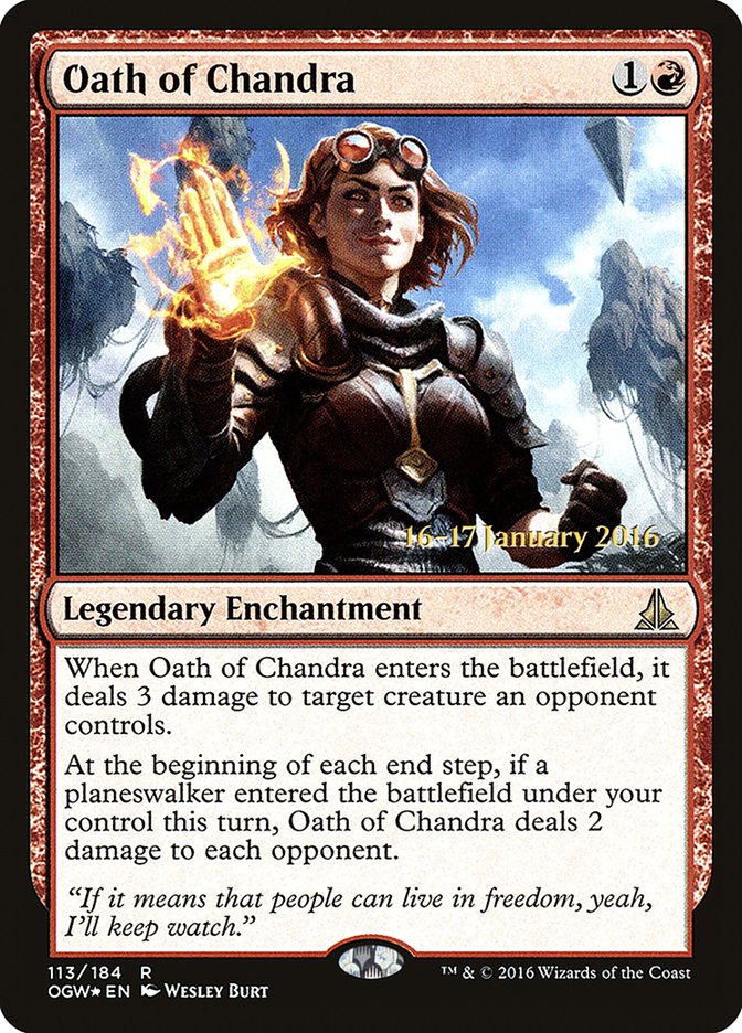 Oath of Chandra [Oath of the Gatewatch Prerelease Promos] MTG Single Magic: The Gathering | Red Claw Gaming