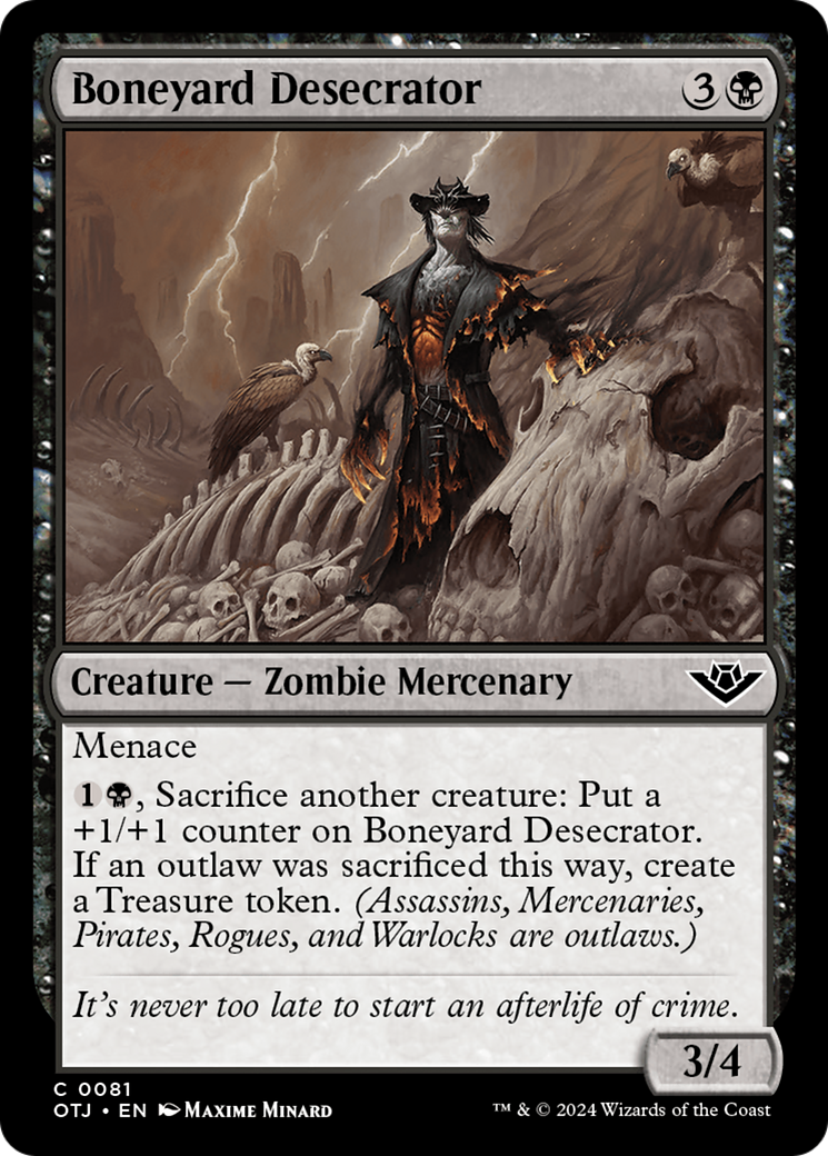 Boneyard Desecrator [Outlaws of Thunder Junction] MTG Single Magic: The Gathering | Red Claw Gaming