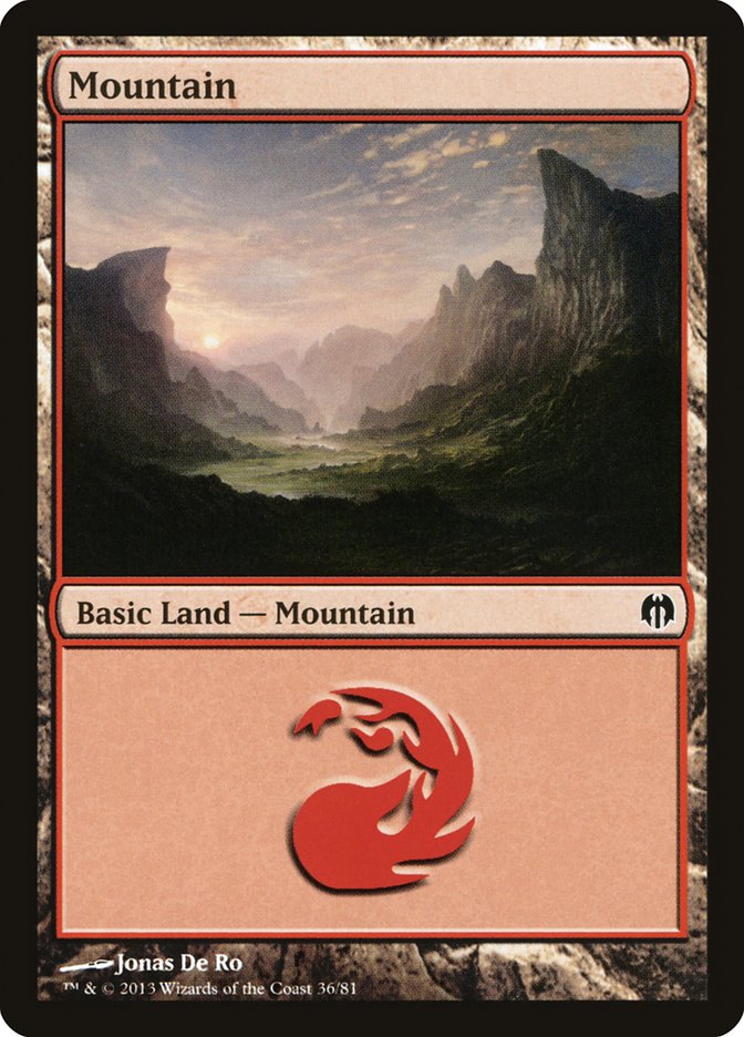 Mountain (36) [Duel Decks: Heroes vs. Monsters] MTG Single Magic: The Gathering    | Red Claw Gaming