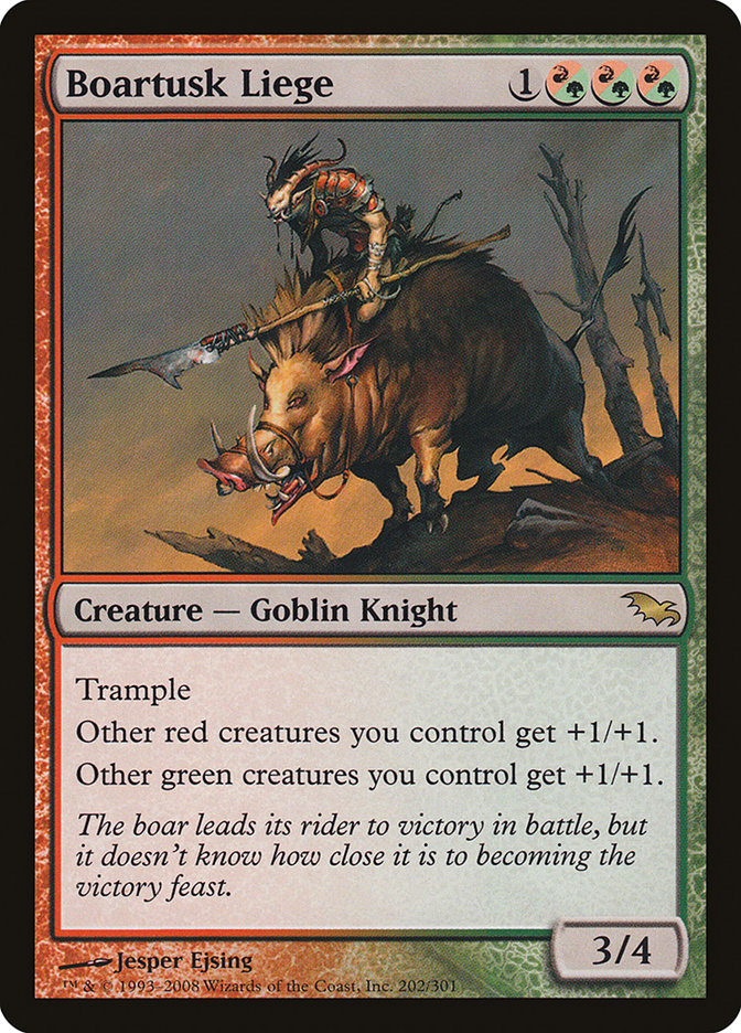 Boartusk Liege [Shadowmoor] MTG Single Magic: The Gathering | Red Claw Gaming