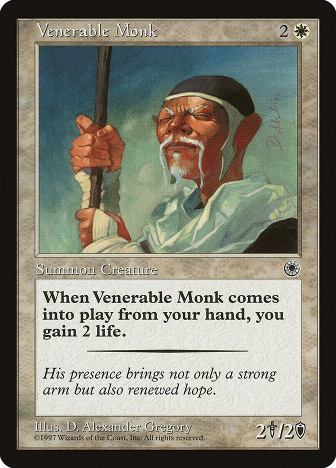 Venerable Monk [Portal] MTG Single Magic: The Gathering | Red Claw Gaming
