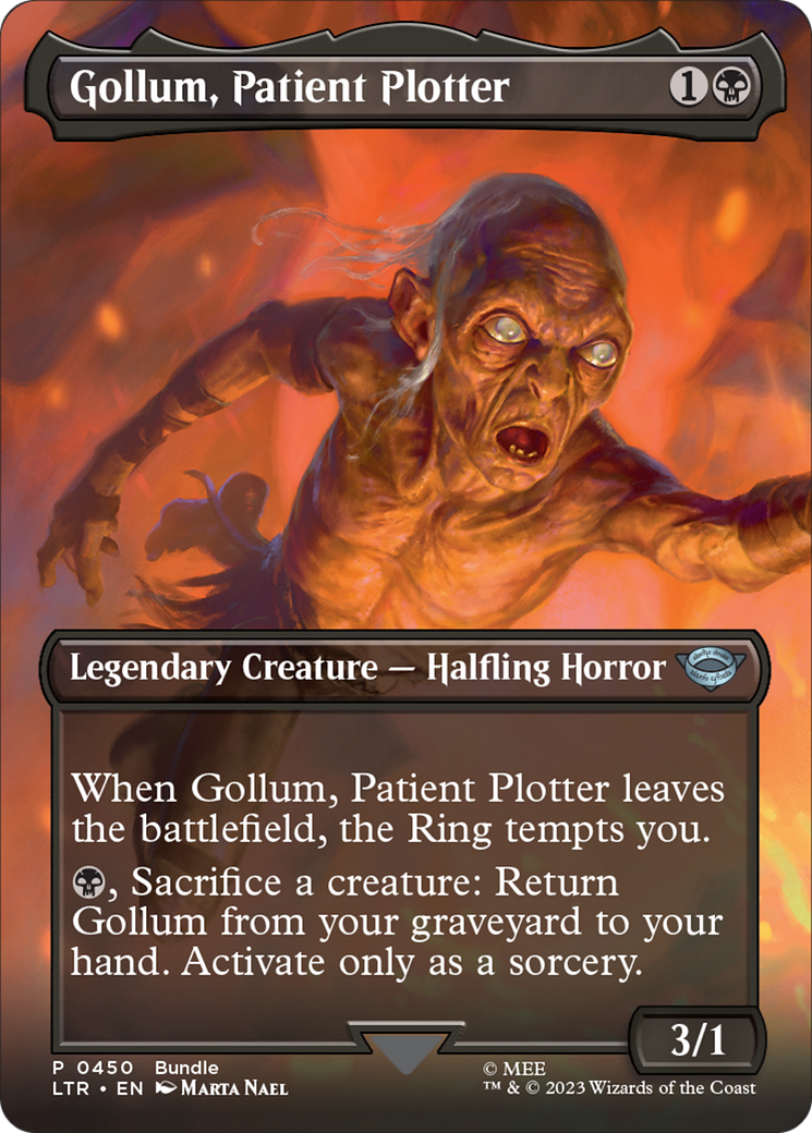 Gollum, Patient Plotter (Borderless Alternate Art) [The Lord of the Rings: Tales of Middle-Earth] MTG Single Magic: The Gathering | Red Claw Gaming