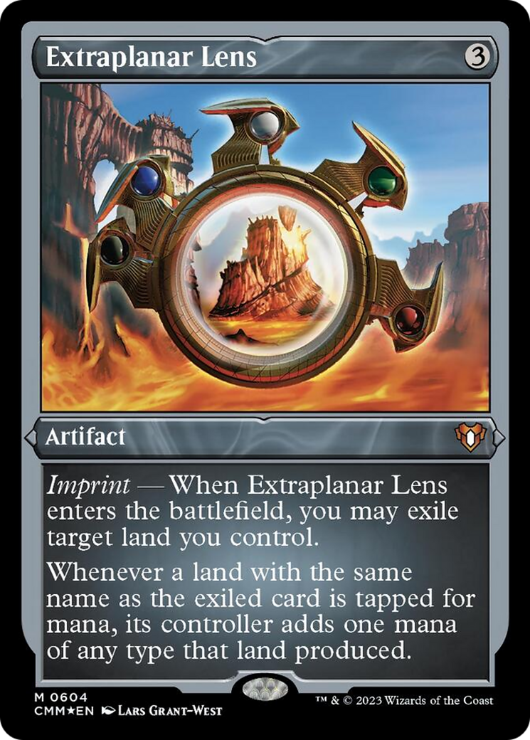 Extraplanar Lens (Foil Etched) [Commander Masters] MTG Single Magic: The Gathering | Red Claw Gaming