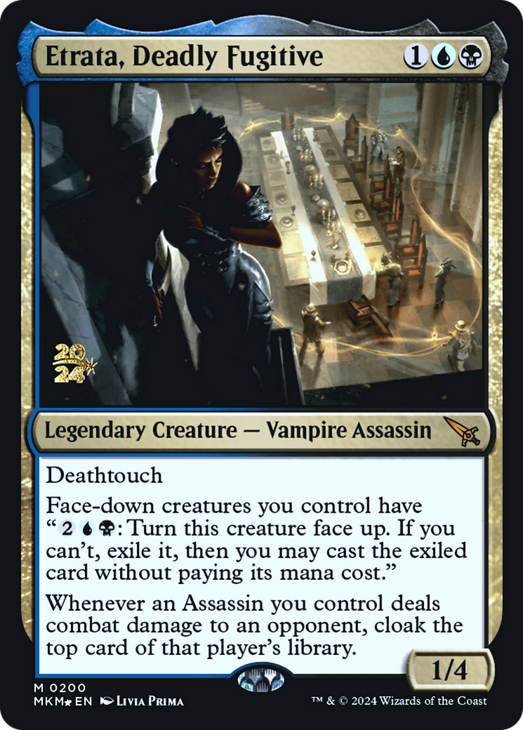 Etrata, Deadly Fugitive [Murders at Karlov Manor Prerelease Promos] MTG Single Magic: The Gathering | Red Claw Gaming