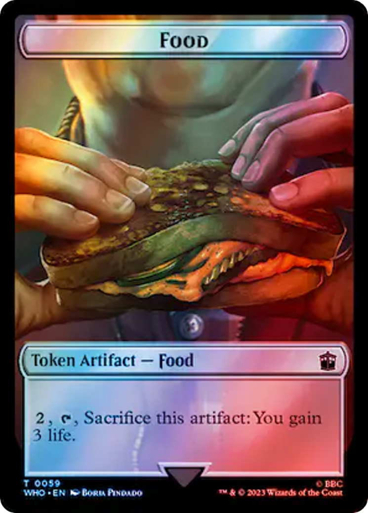 Alien // Food (0059) Double-Sided Token (Surge Foil) [Doctor Who Tokens] MTG Single Magic: The Gathering | Red Claw Gaming