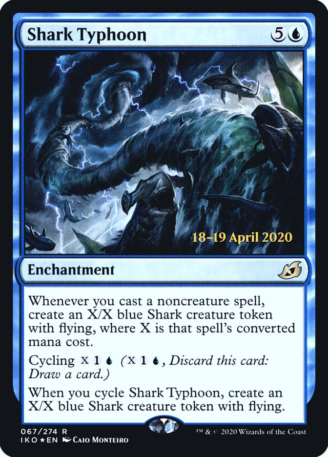 Shark Typhoon [Ikoria: Lair of Behemoths Prerelease Promos] MTG Single Magic: The Gathering | Red Claw Gaming