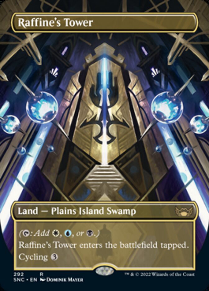 Raffine's Tower (Borderless Alternate Art) [Streets of New Capenna] MTG Single Magic: The Gathering | Red Claw Gaming