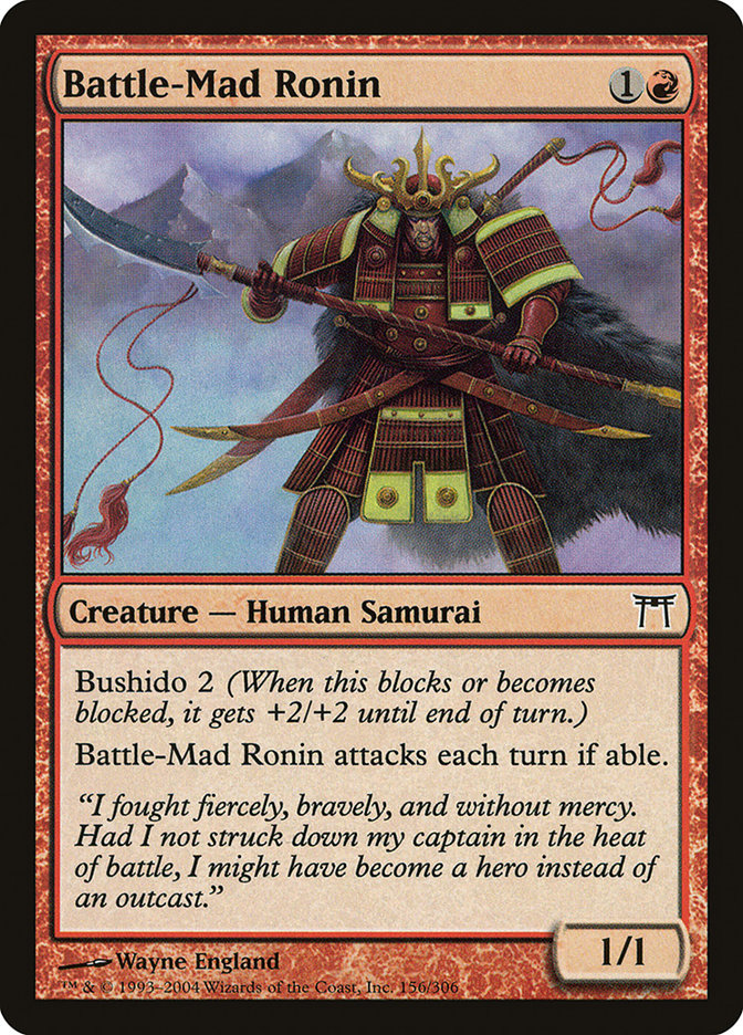 Battle-Mad Ronin [Champions of Kamigawa] MTG Single Magic: The Gathering | Red Claw Gaming