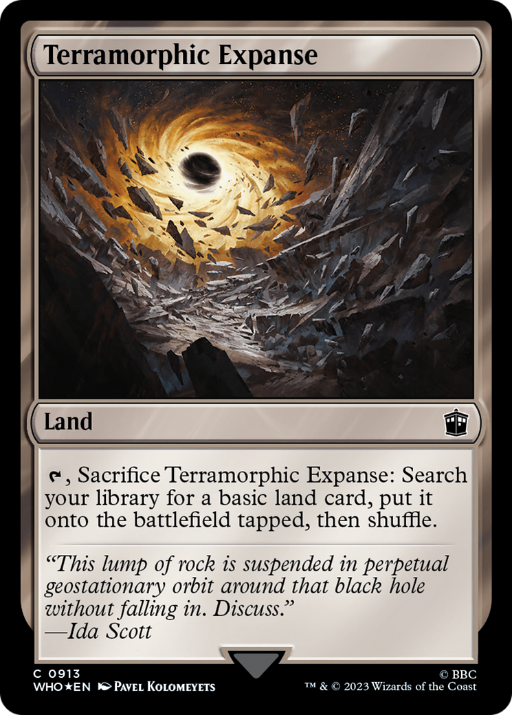 Terramorphic Expanse (Surge Foil) [Doctor Who] MTG Single Magic: The Gathering | Red Claw Gaming