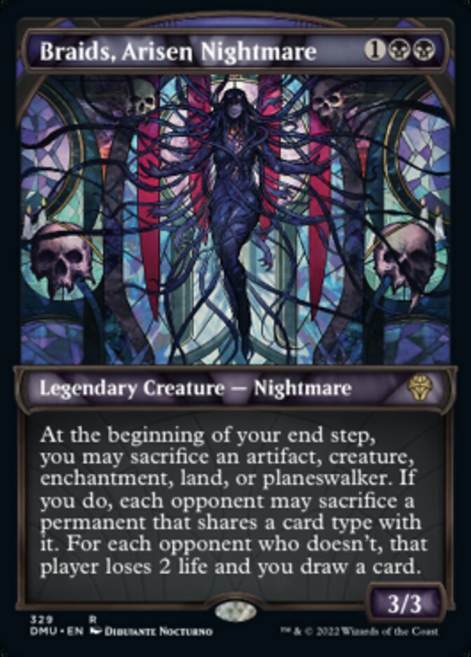 Braids, Arisen Nightmare (Showcase Textured) [Dominaria United] MTG Single Magic: The Gathering | Red Claw Gaming