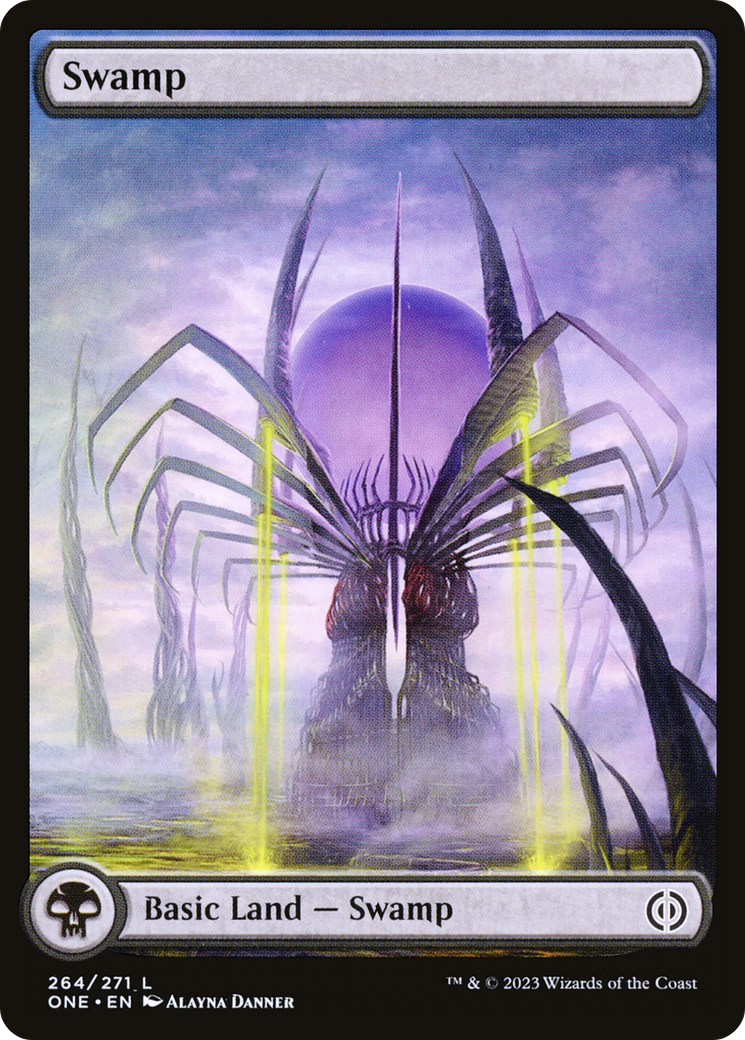 Swamp (264) (Full-Art) [Phyrexia: All Will Be One] MTG Single Magic: The Gathering | Red Claw Gaming