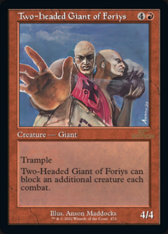 Two-Headed Giant of Foriys (Retro) [30th Anniversary Edition] MTG Single Magic: The Gathering | Red Claw Gaming