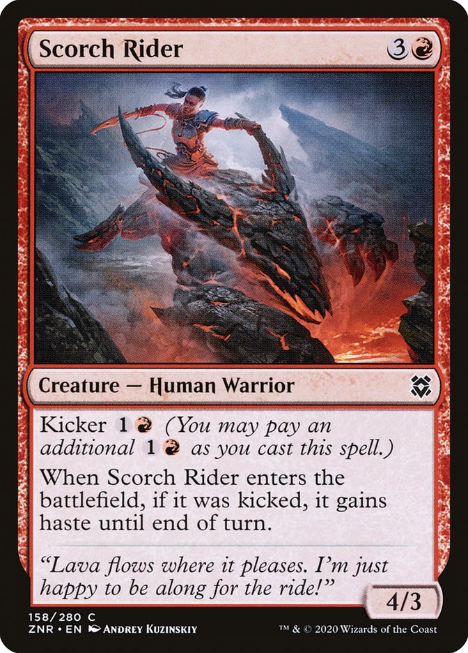 Scorch Rider [Zendikar Rising] MTG Single Magic: The Gathering | Red Claw Gaming