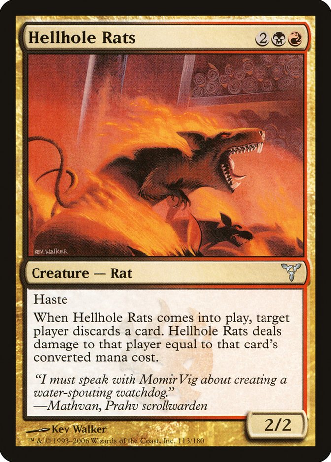 Hellhole Rats [Dissension] MTG Single Magic: The Gathering | Red Claw Gaming