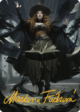 Tasha, the Witch Queen Art Card (41) (Gold-Stamped Signature) [Commander Legends: Battle for Baldur's Gate Art Series] MTG Single Magic: The Gathering | Red Claw Gaming