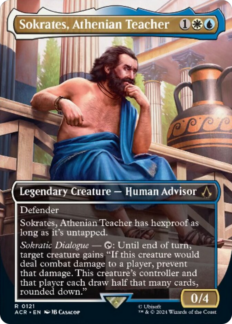 Sokrates, Athenian Teacher (Borderless) [Assassin's Creed] MTG Single Magic: The Gathering | Red Claw Gaming