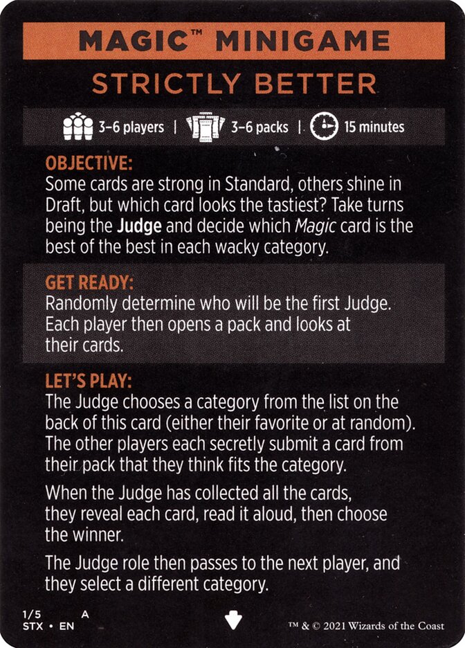 Strictly Better (Magic Minigame) [Strixhaven: School of Mages Minigame] MTG Single Magic: The Gathering | Red Claw Gaming