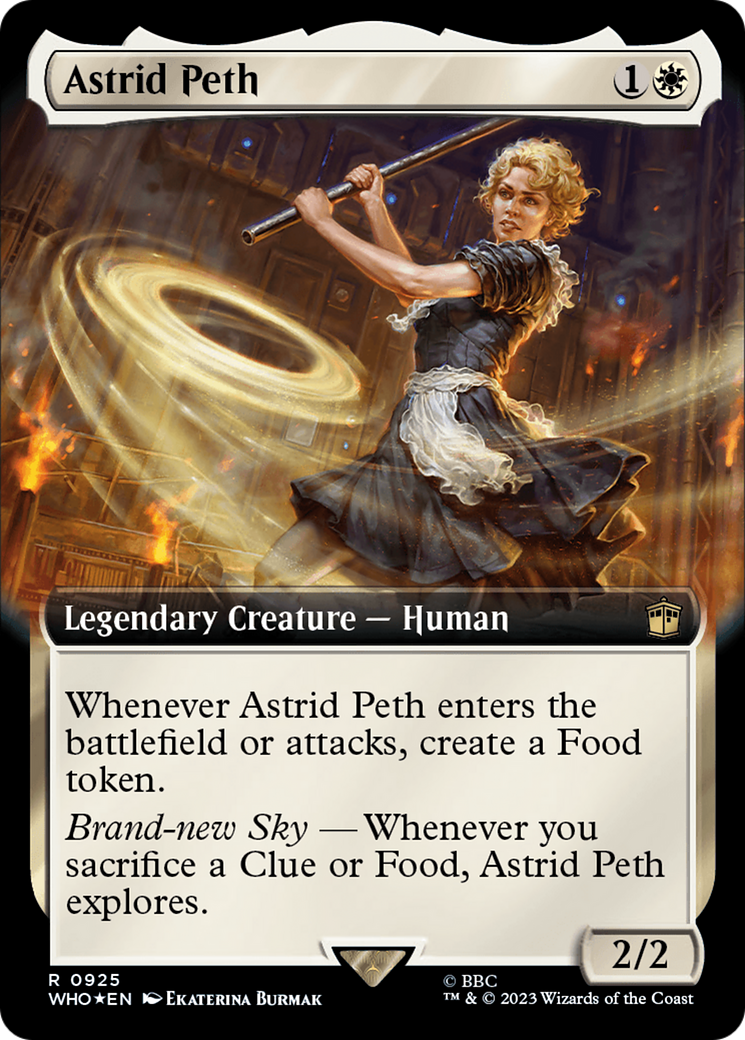 Astrid Peth (Extended Art) (Surge Foil) [Doctor Who] MTG Single Magic: The Gathering    | Red Claw Gaming
