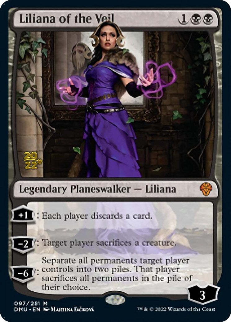 Liliana of the Veil [Dominaria United Prerelease Promos] MTG Single Magic: The Gathering | Red Claw Gaming