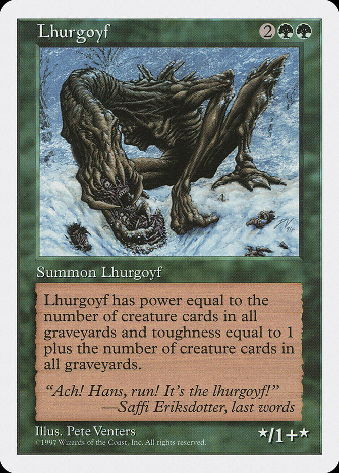 Lhurgoyf [Fifth Edition] MTG Single Magic: The Gathering | Red Claw Gaming