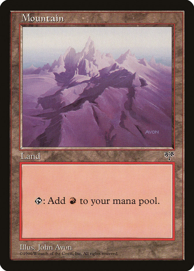 Mountain (Purple Signature) [Mirage] MTG Single Magic: The Gathering | Red Claw Gaming