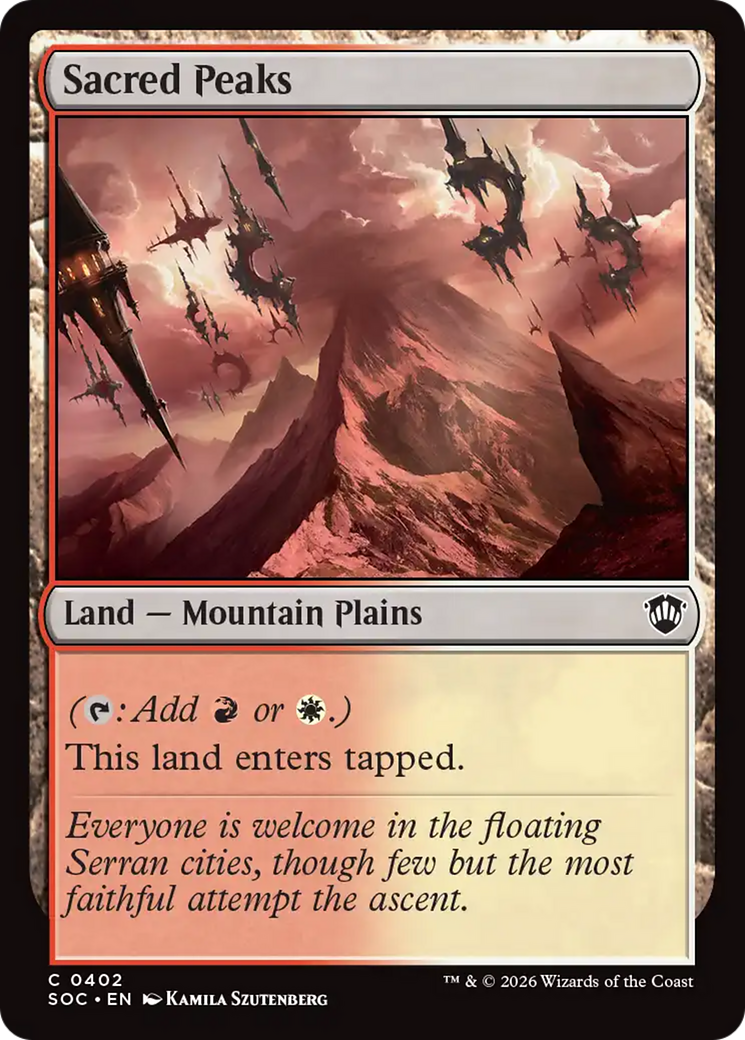 Sacred Peaks [Secrets of Strixhaven Commander] MTG Single Magic: The Gathering | Red Claw Gaming
