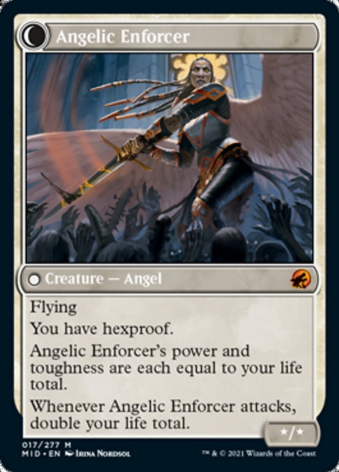 Enduring Angel // Angelic Enforcer [Innistrad: Midnight Hunt] MTG Single Magic: The Gathering | Red Claw Gaming