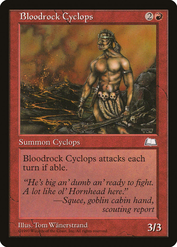Bloodrock Cyclops [Weatherlight] MTG Single Magic: The Gathering | Red Claw Gaming