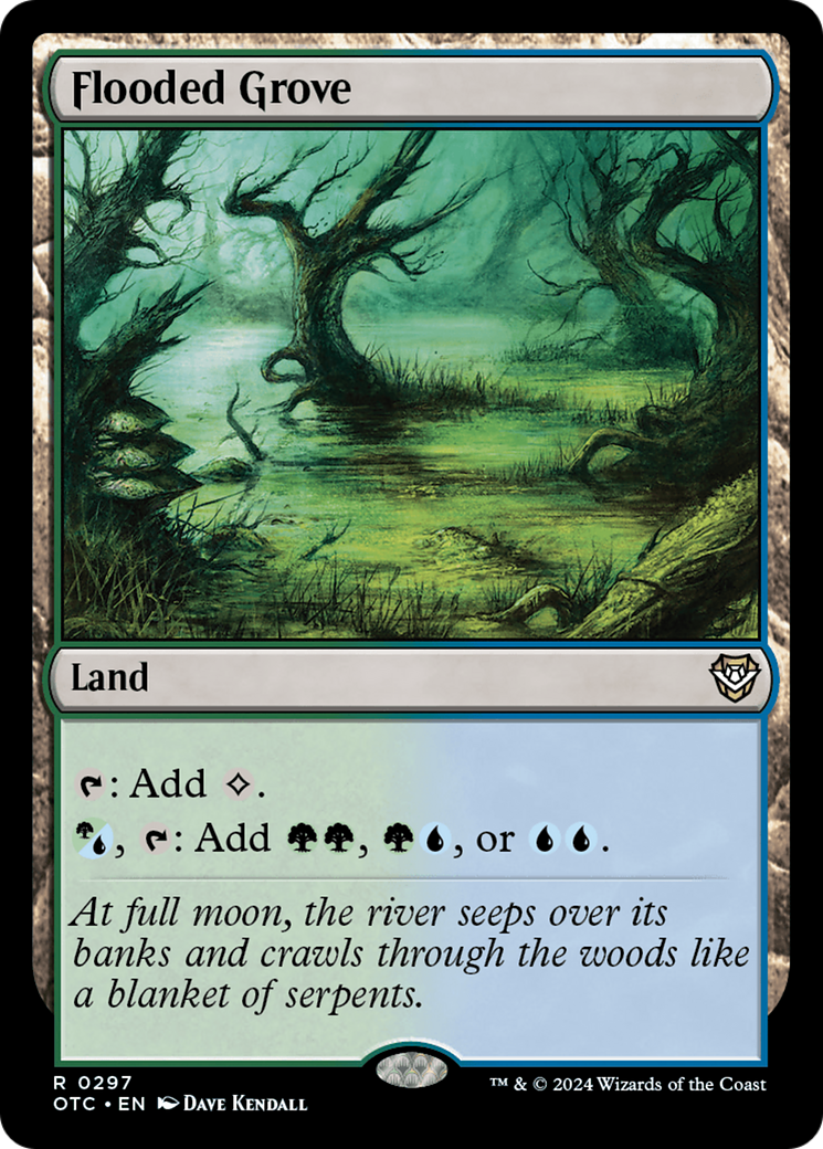Flooded Grove [Outlaws of Thunder Junction Commander] MTG Single Magic: The Gathering | Red Claw Gaming