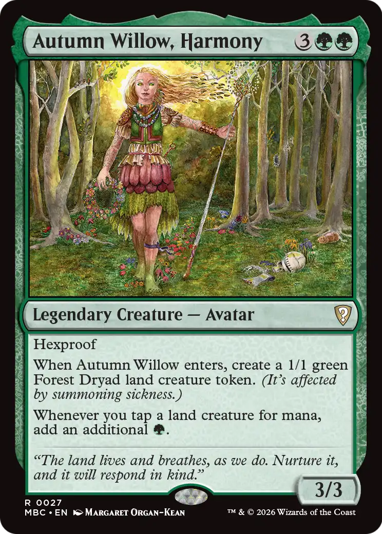 Autumn Willow, Harmony [Mystery Booster: Commander Edition] | Red Claw Gaming