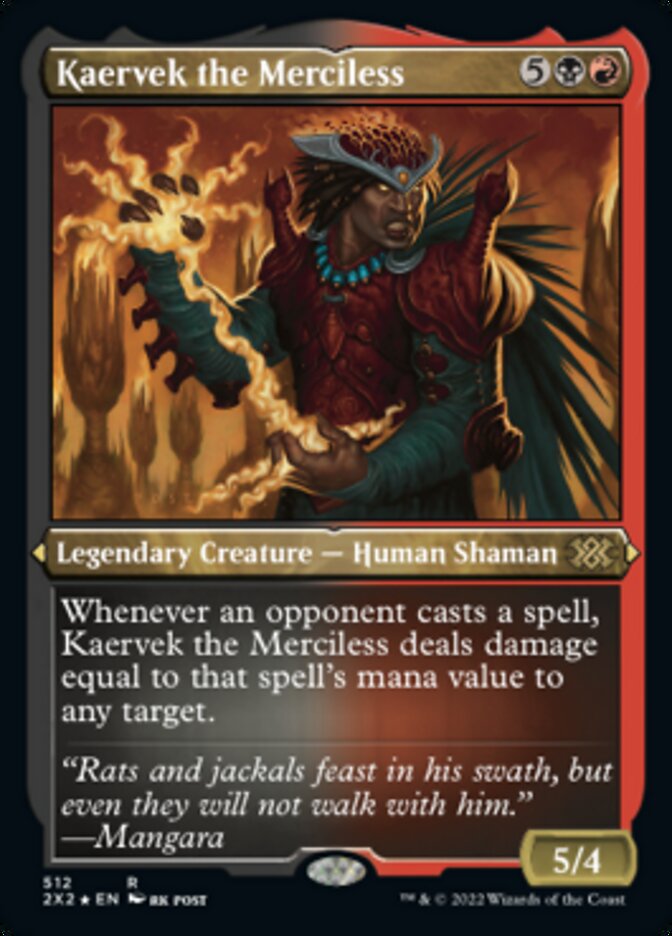 Kaervek the Merciless (Foil Etched) [Double Masters 2022] MTG Single Magic: The Gathering    | Red Claw Gaming
