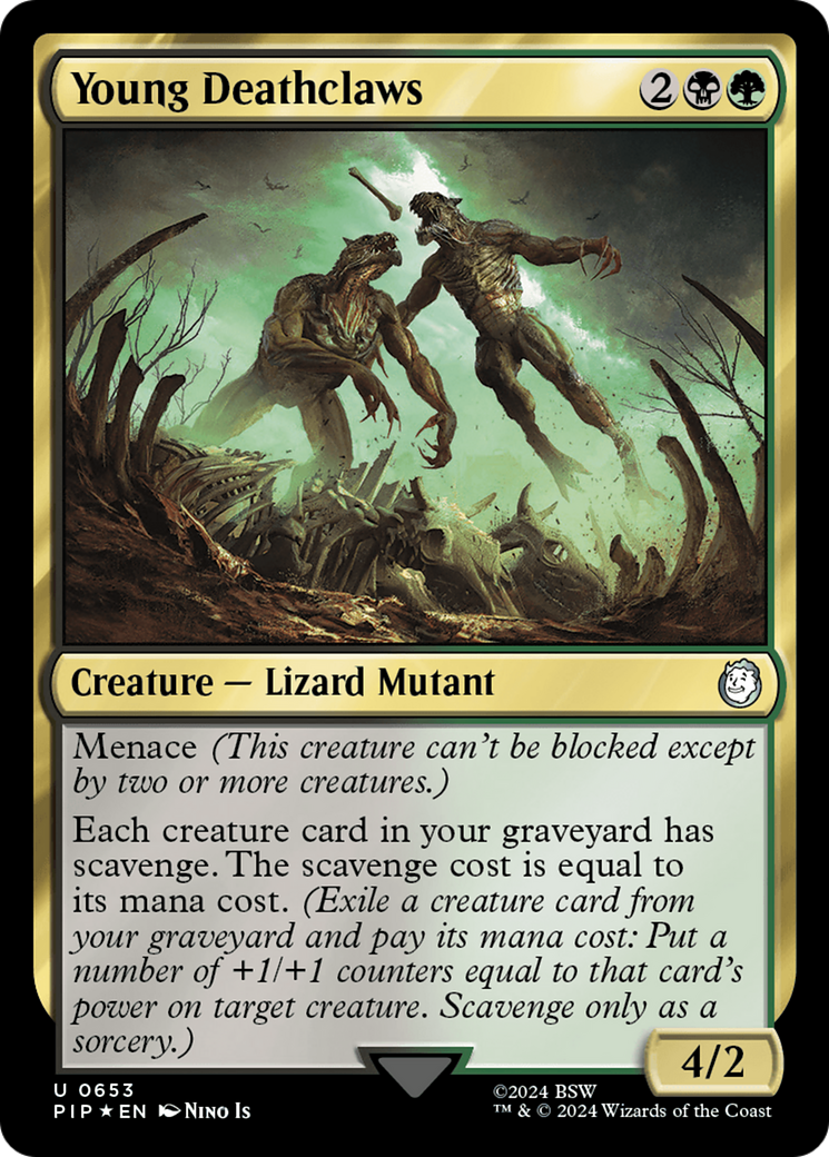 Young Deathclaws (Surge Foil) [Fallout] MTG Single Magic: The Gathering | Red Claw Gaming