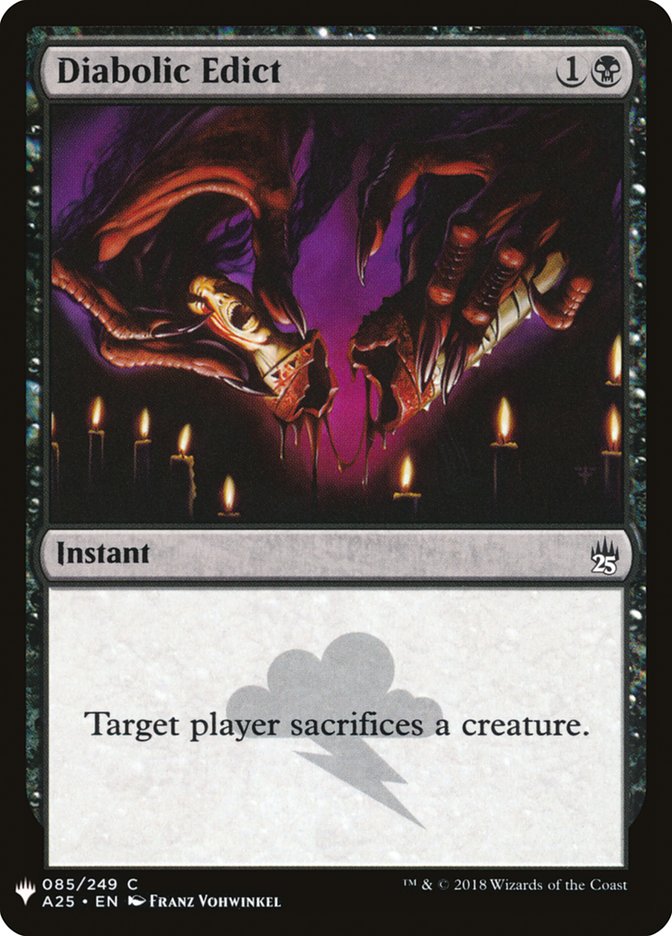 Diabolic Edict [Mystery Booster] MTG Single Magic: The Gathering | Red Claw Gaming